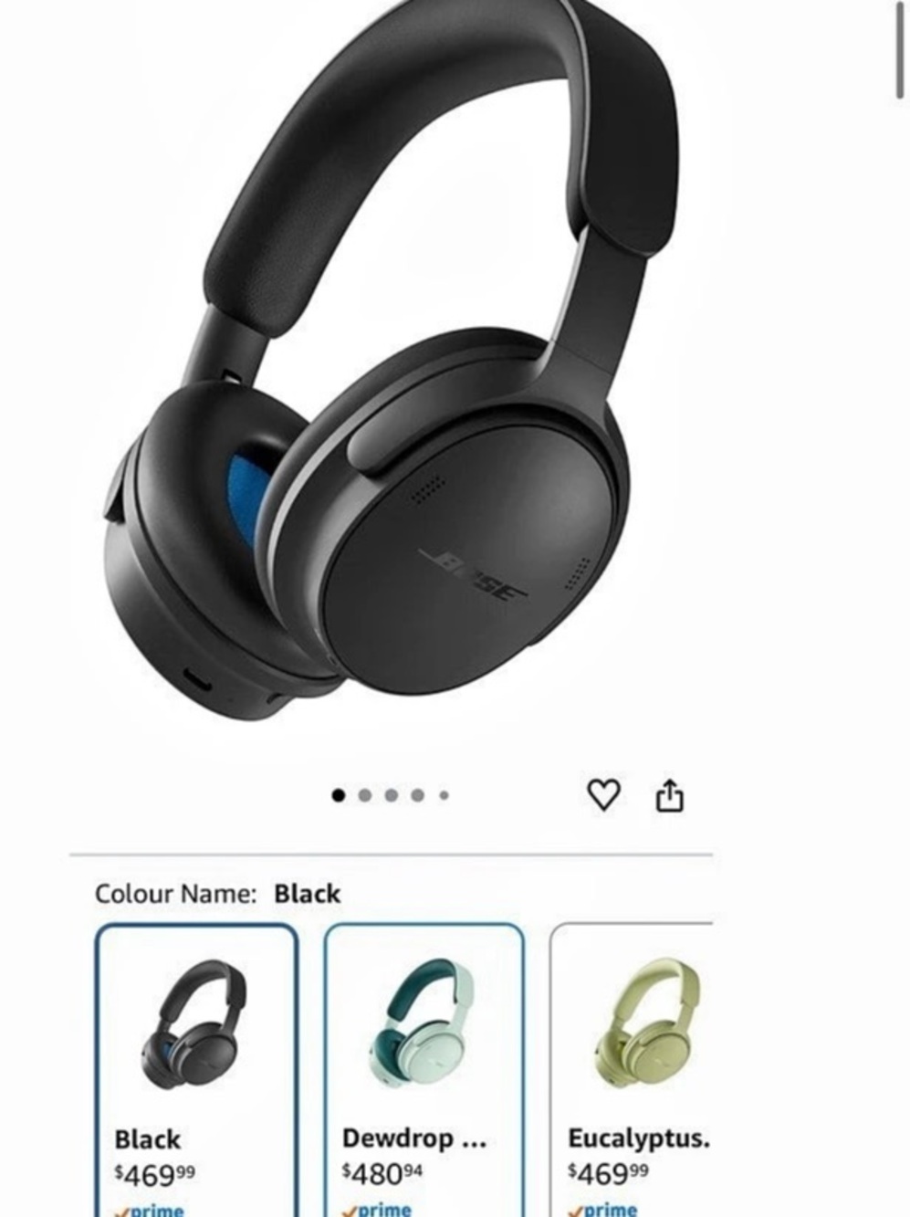 Bose QuietComfort Over-Ear Headphones Black - Like New - Excellent condition